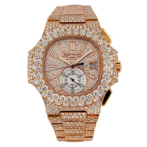 fully iced patek philippe|Patek Philippe nautilus diamond price.